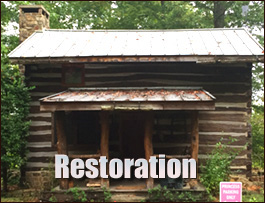 Historic Log Cabin Restoration  Rex, North Carolina